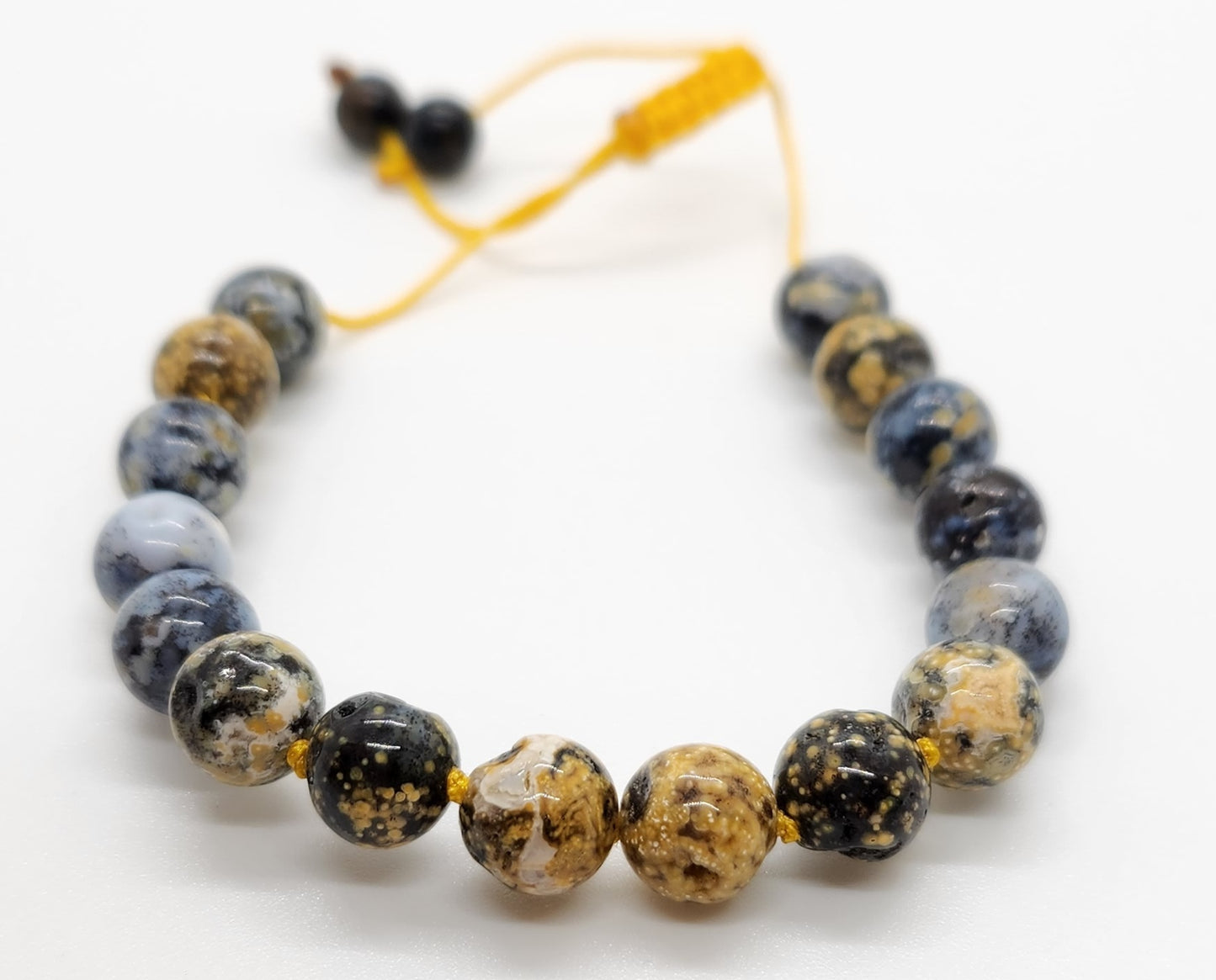 Ocean Jasper adjustable mini mala bracelet