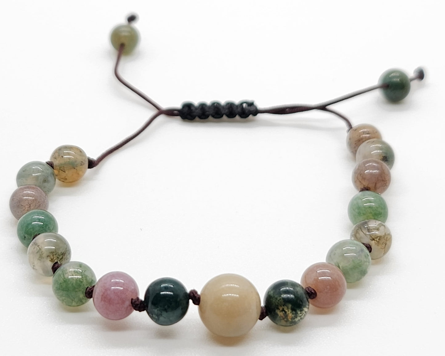 Indian Agate Mini Mala Bracelet